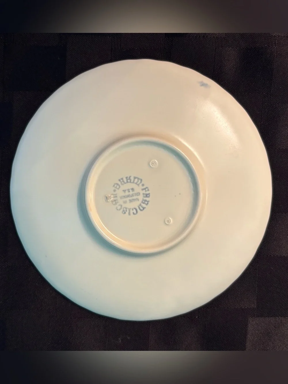 Vintage Franciscan Coronado Matte Off‑White Cream Soup Bowl & Saucer Set